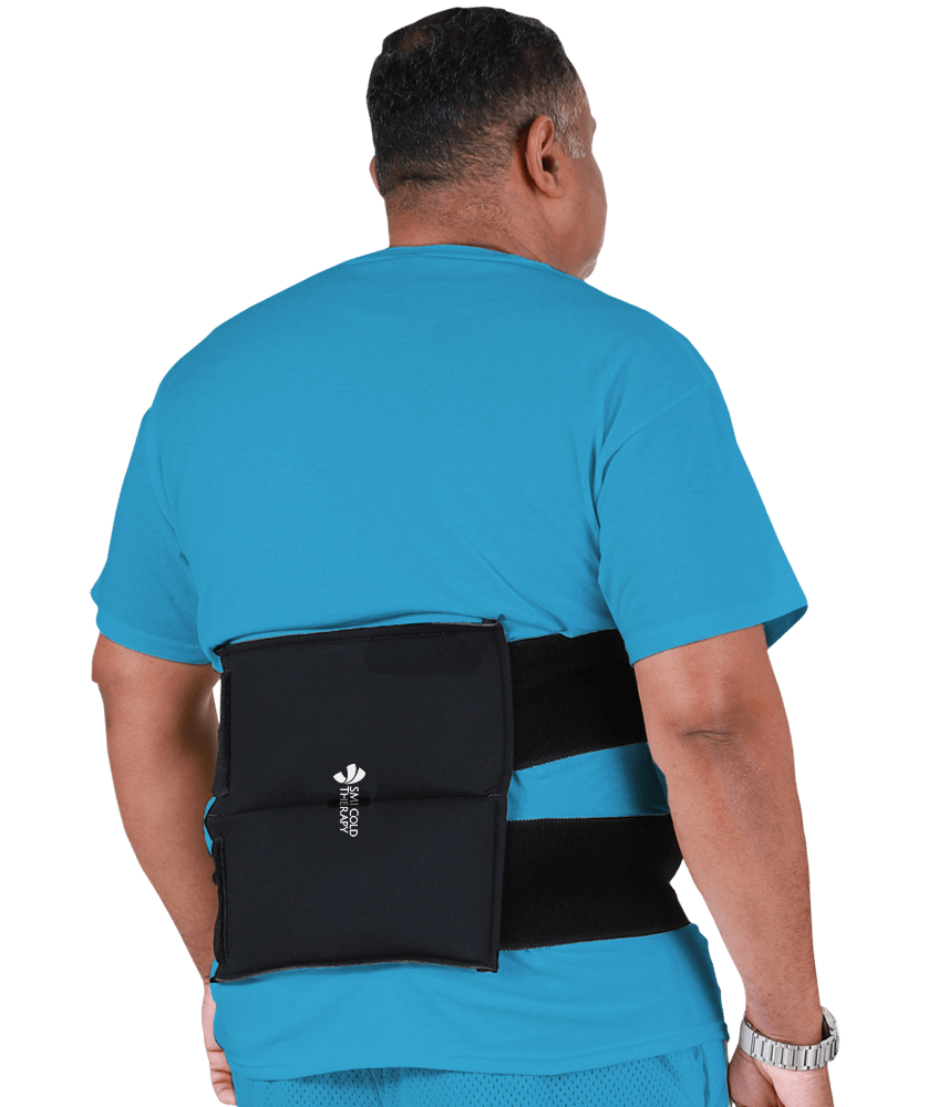 Man Wearing a SMI Back Wrap
